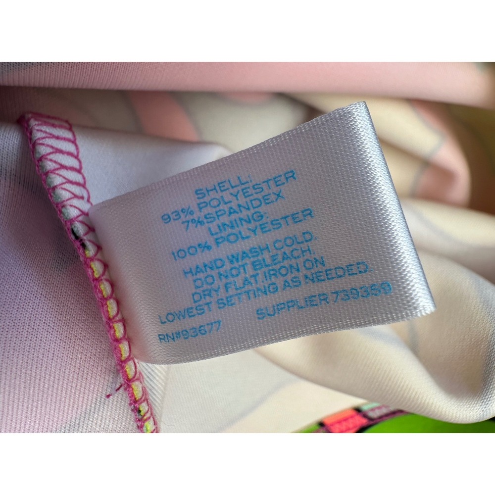 L'Amour Nanette Lepore XS Cloud Print Mini Dress Rainbow Psychedelic Mod Pop Art - Picture 8 of 14